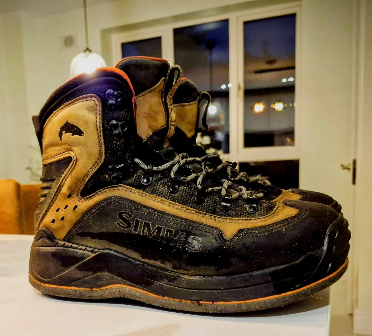 Simms G3 Felt sole wading boots. - Image 1