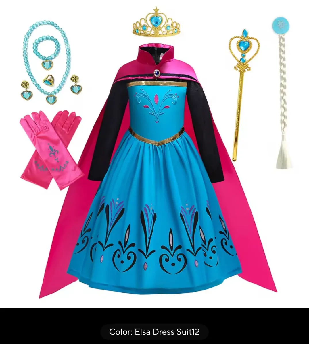 Disney Elsa Anna Princess Dresses Girls - Image 2