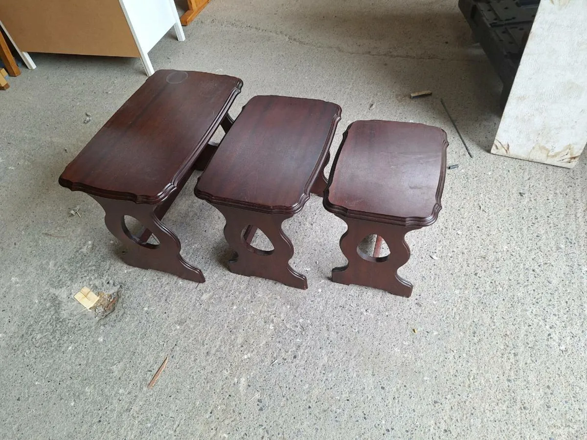 Vintage nest of tables (DELIVERY) - Image 1