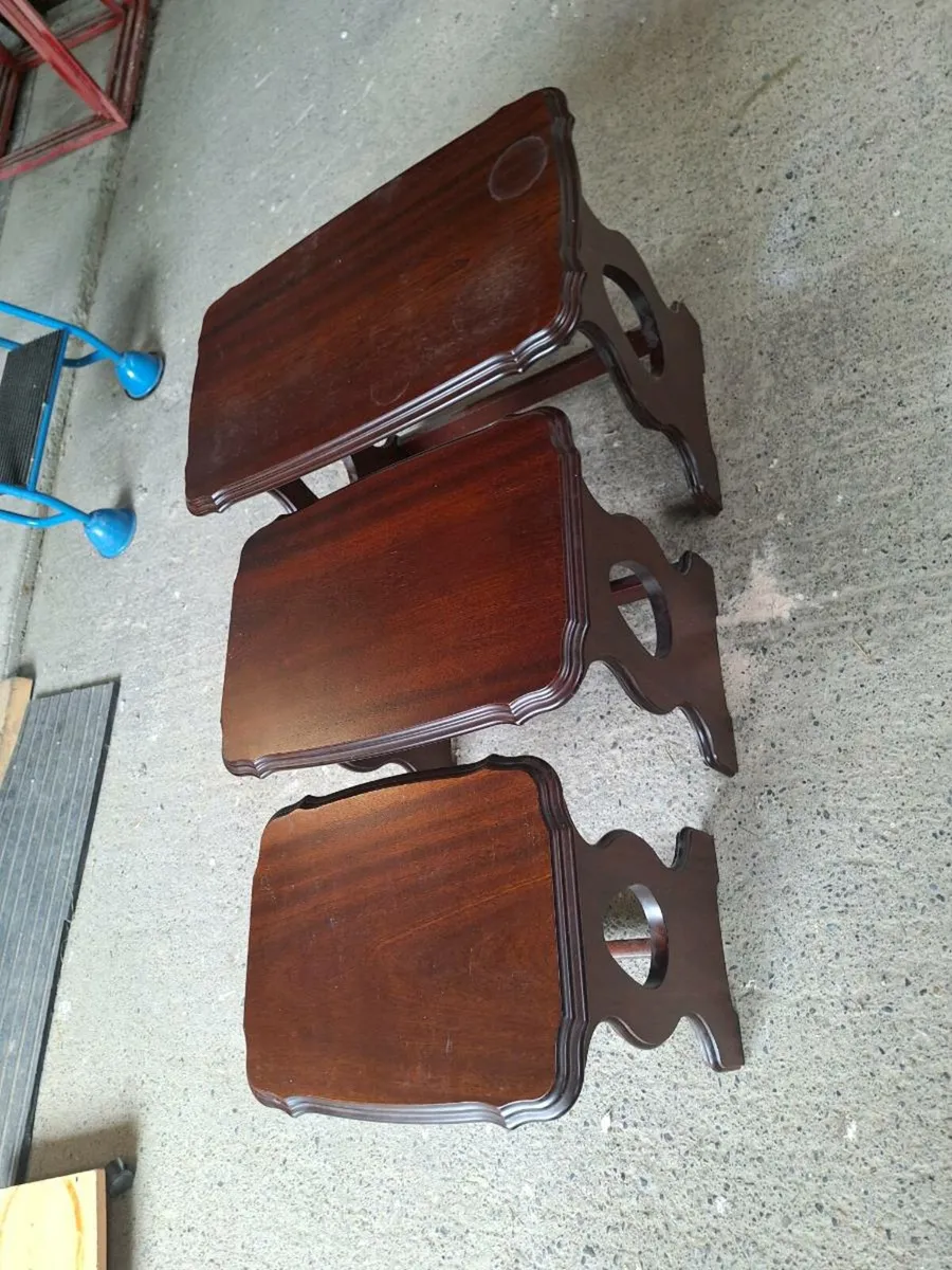 Vintage nest of tables (DELIVERY) - Image 2