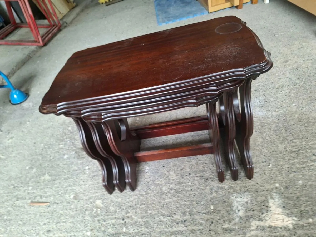 Vintage nest of tables (DELIVERY) - Image 3