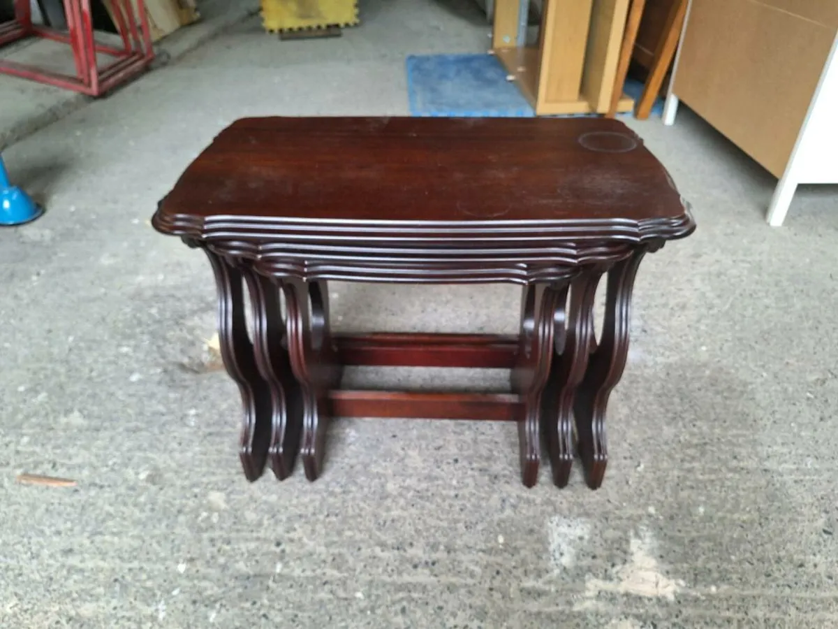Vintage nest of tables (DELIVERY) - Image 4