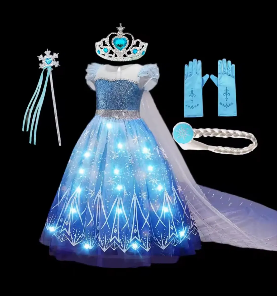 Elsa dress costume  LED light up dress - Image 2