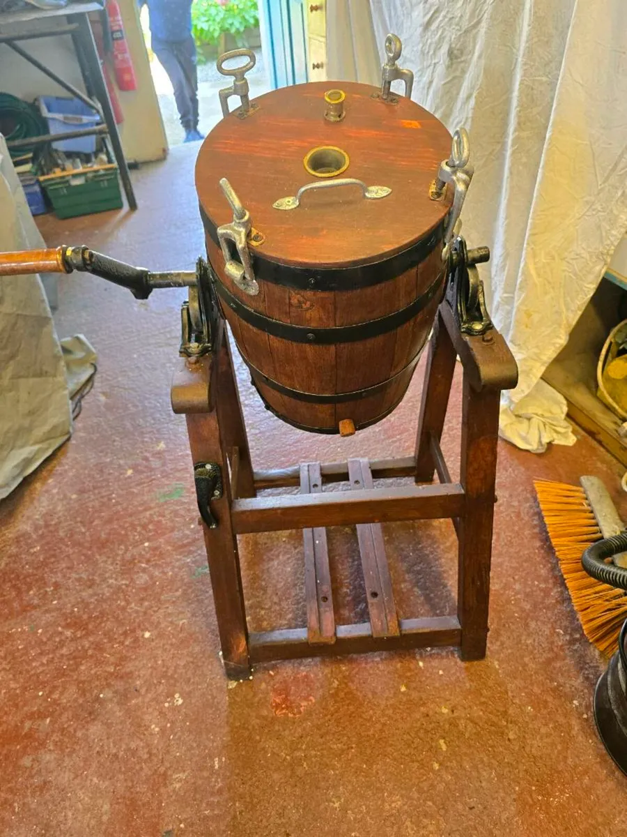 Butter churn and old clothes mangle - Image 2