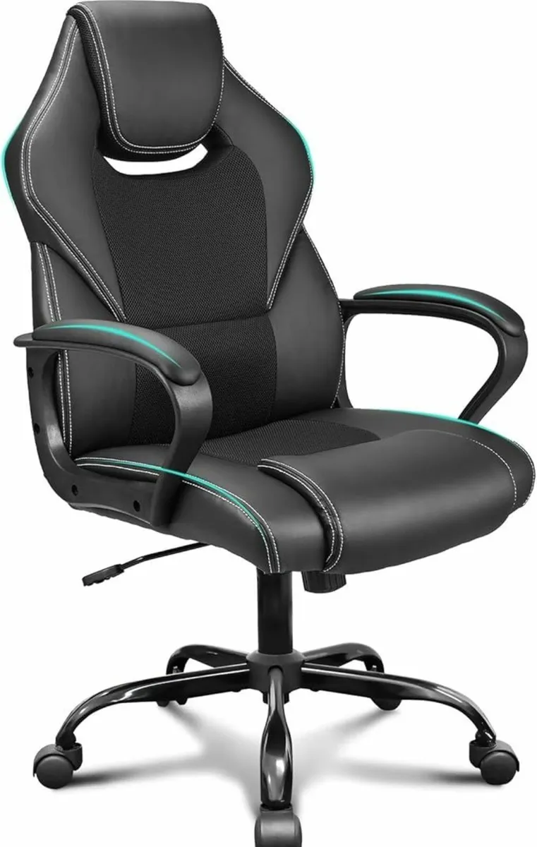 Office Chair Ergonomic Computer Gaming Black - Image 1