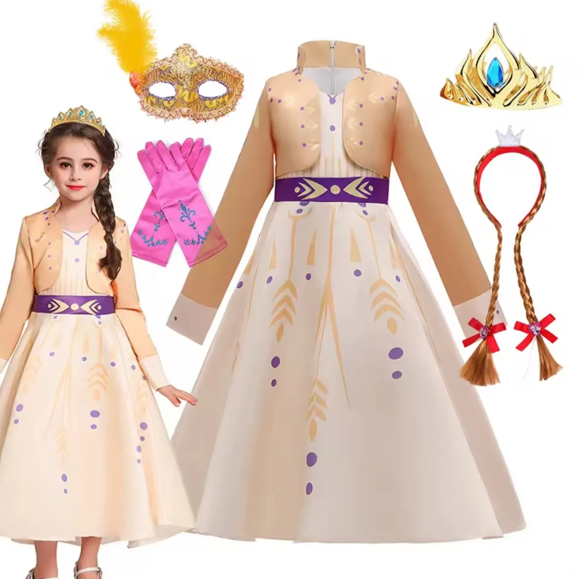 Snow Queen 2 Royal Anna Costume Deluxe Princess Dr - Image 1