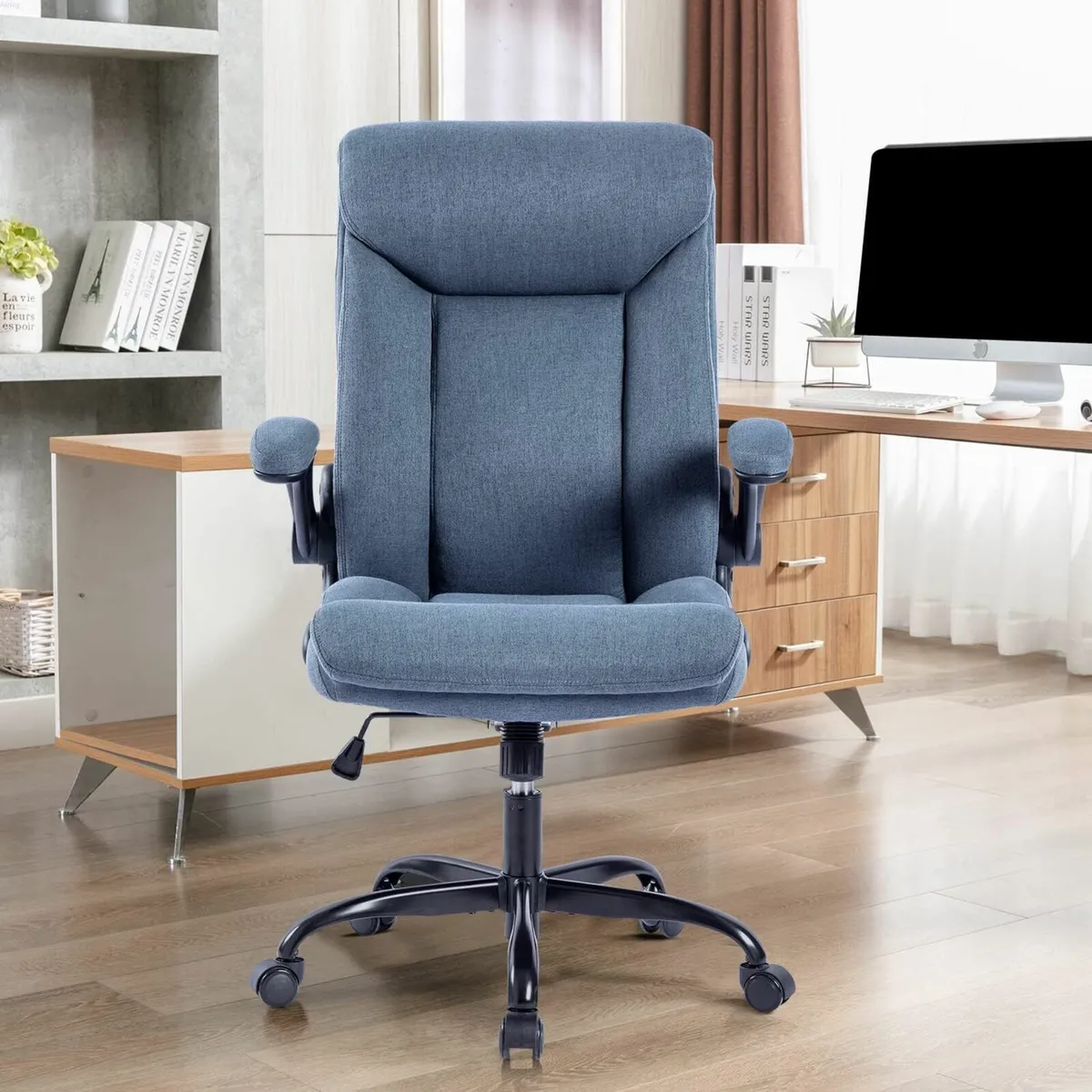 Comfortable Office Chair Ergonomic Desk Blue - Image 1
