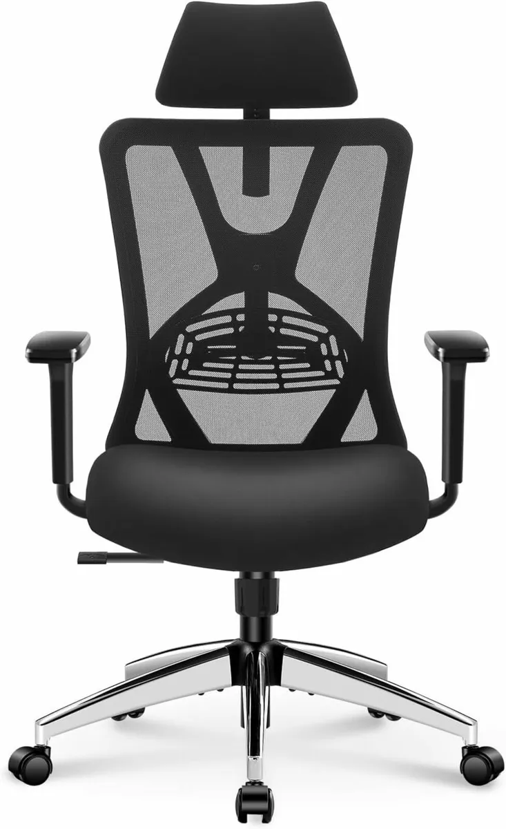 Ergonomic Office Chair 3D High Back Desk Black - Image 1