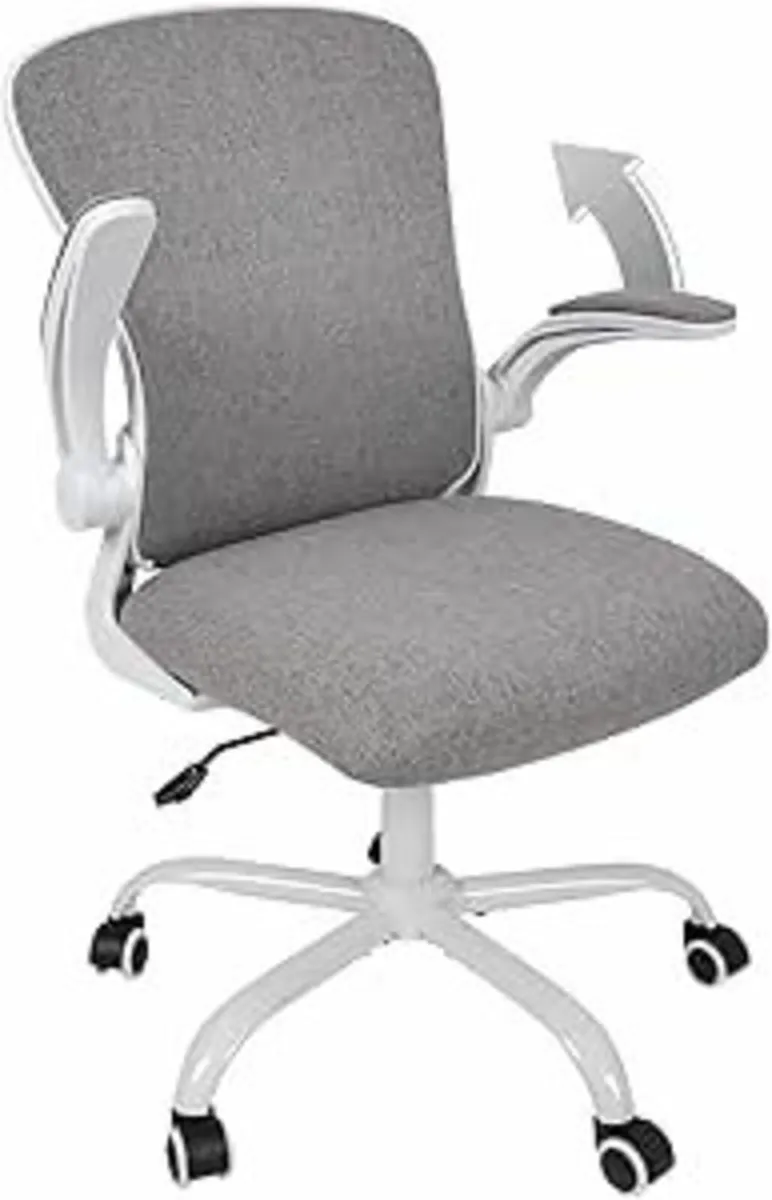 Office Chair Desk Flip-up Armrest, Ergonomic Grey - Image 4