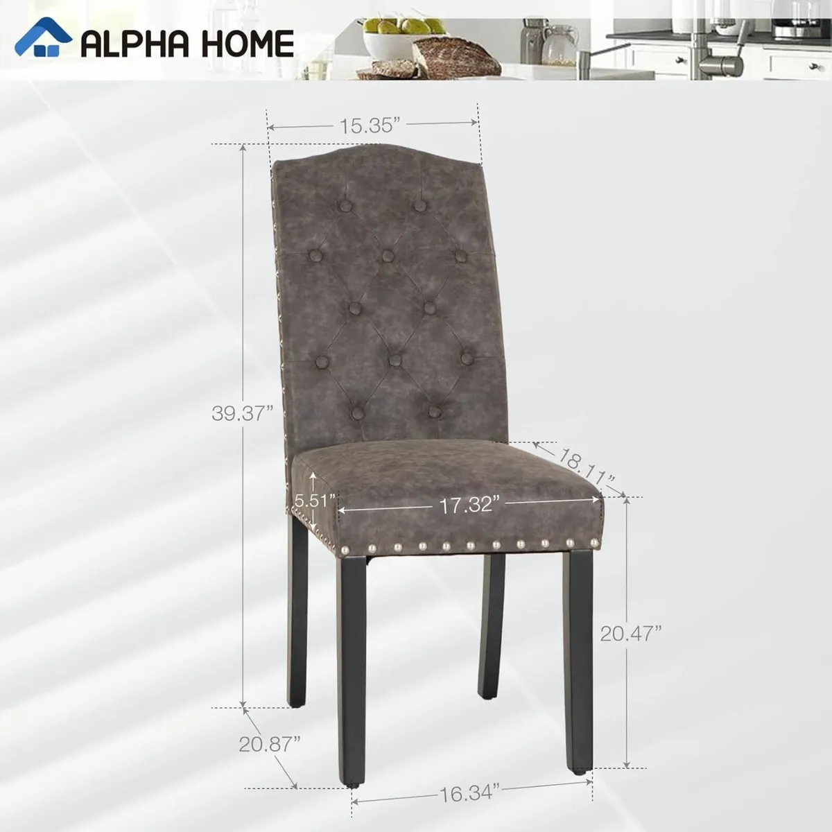 (4 Left)  2 Set Upholstered Kitchen Dining Chairs - Image 2