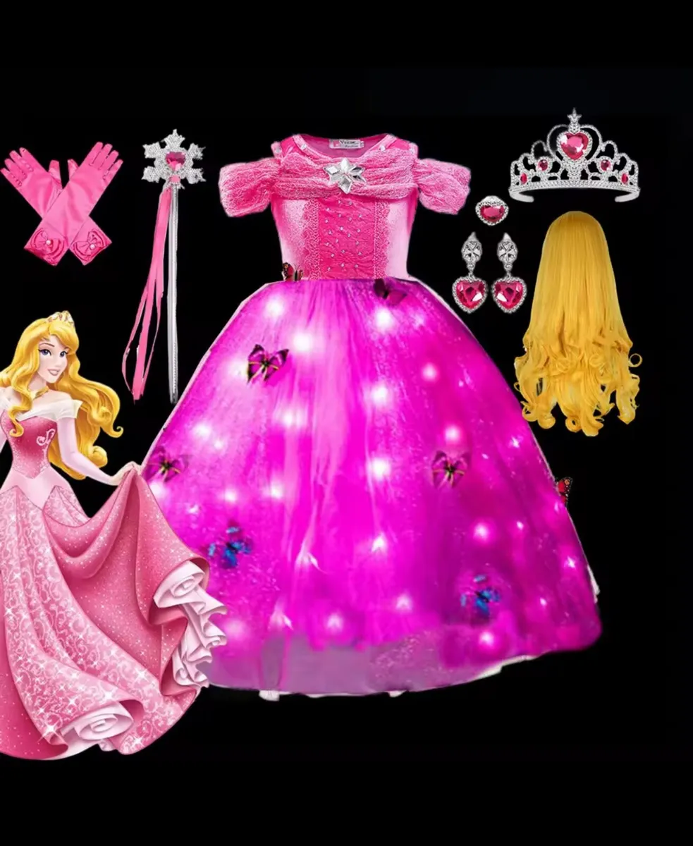 Disney Princess Aurora Costume- LED Light Up - Image 1