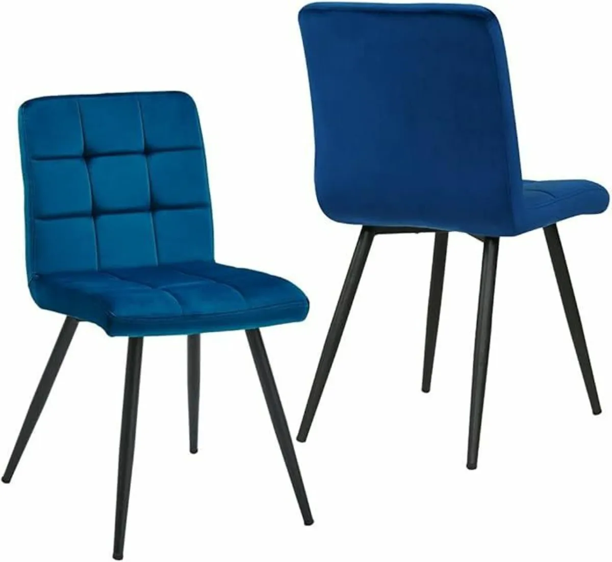 Set of 2  Velvet Upholstered Kitchen Dining Chair - Image 3