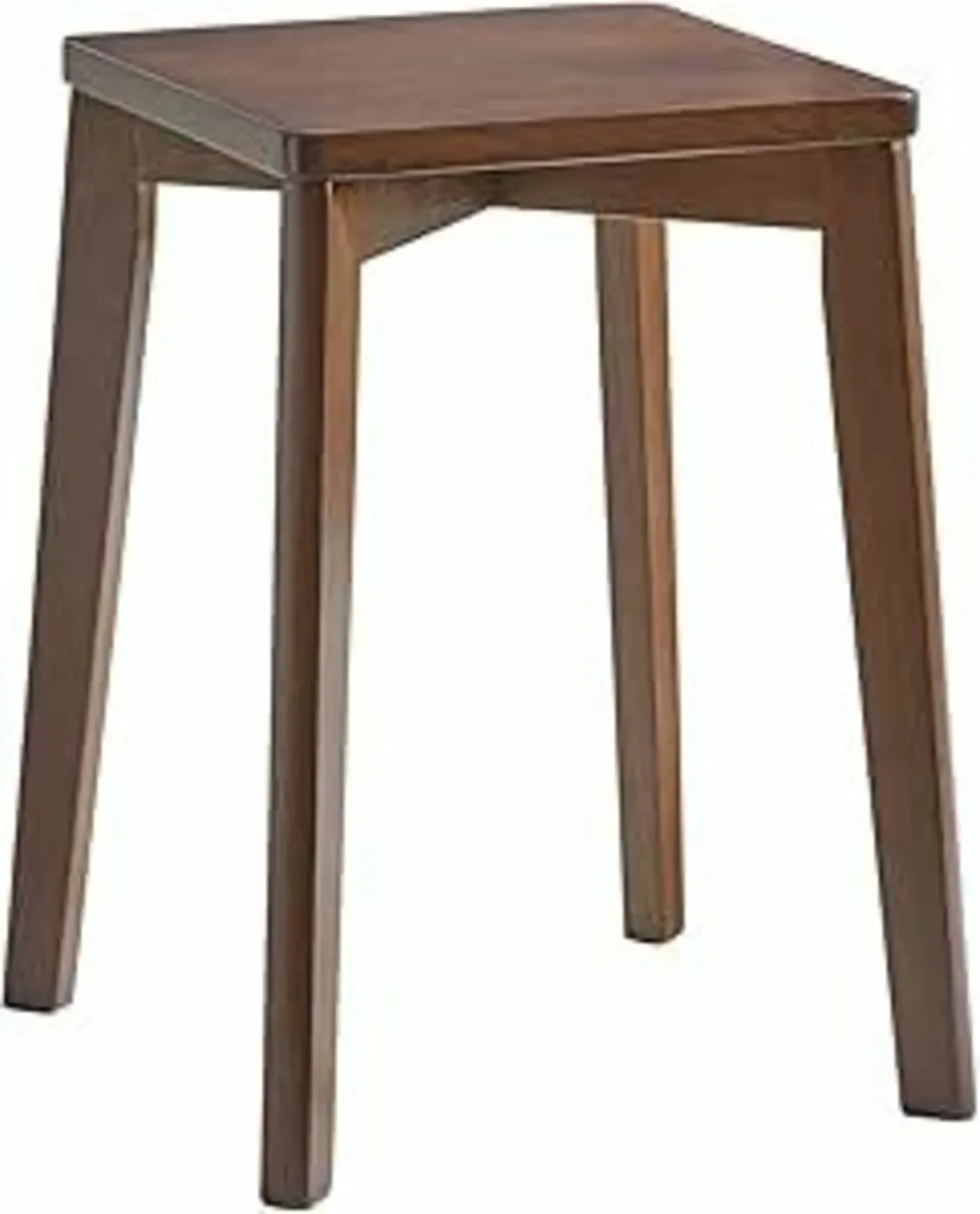 Square Wooden Stool, Dressing Table Stool Solid - Image 1