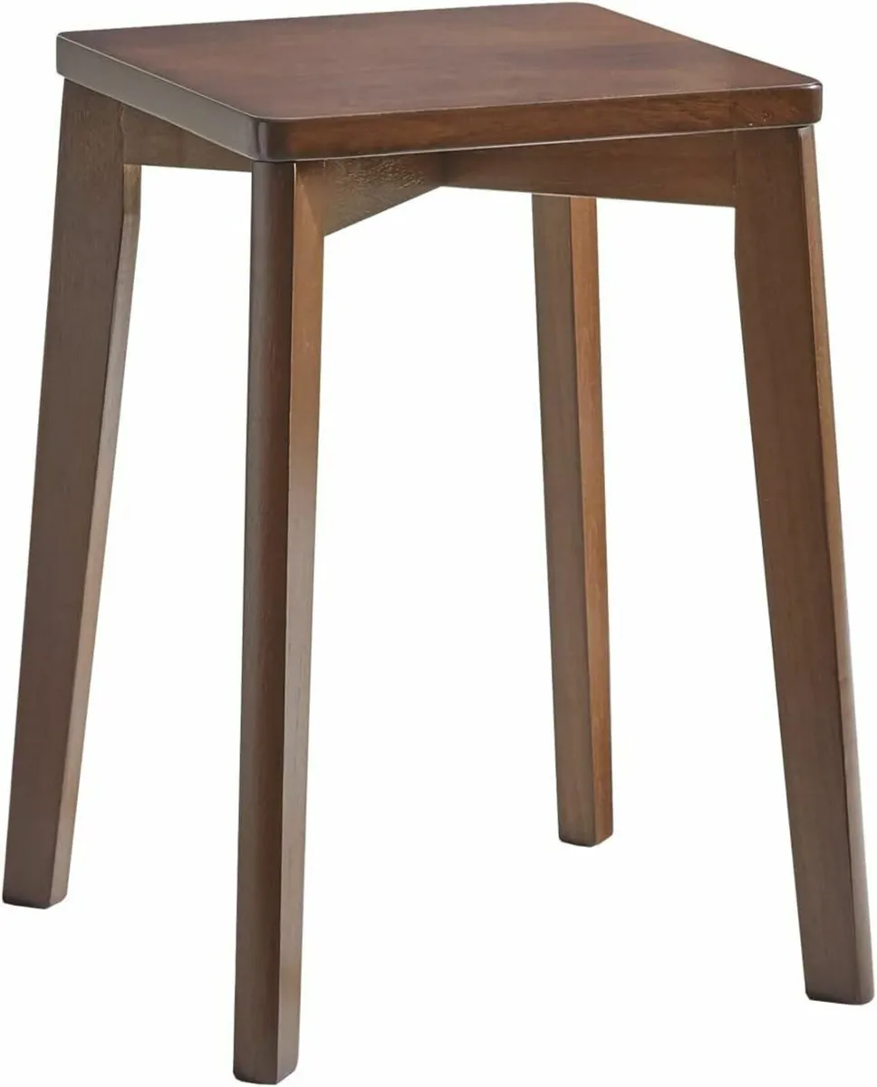 Square Wooden Stool, Dressing Table Stool Solid - Image 3