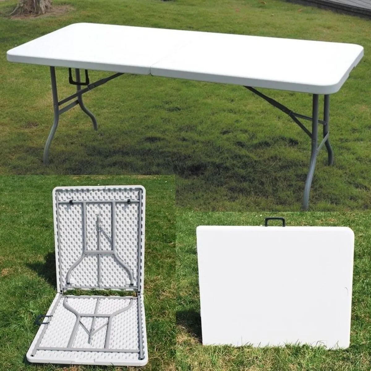New 8ft x 2ft6 Folding Half Trestle Tables