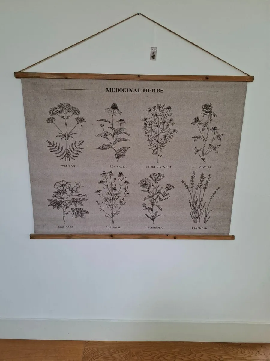 Botanical art printed wall hanging - Image 1