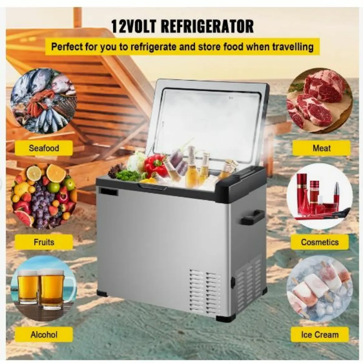 Car Refrigerator, 42 Qt, 12v Portable Freezer - Image 2