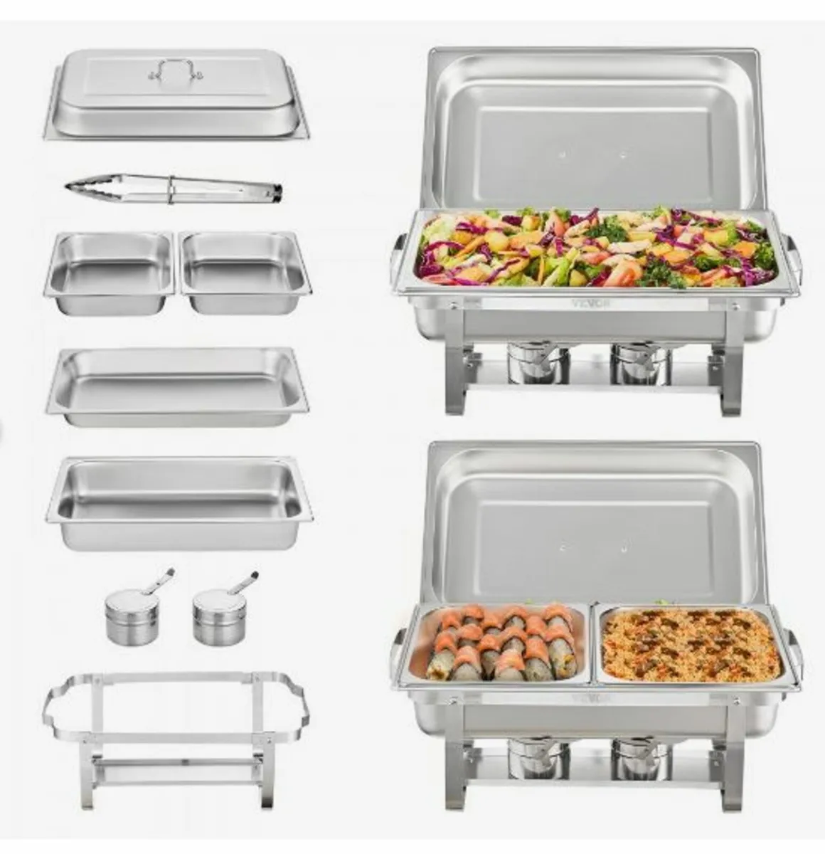 2-Pack Rectangle Chafing Dish Set - Image 1