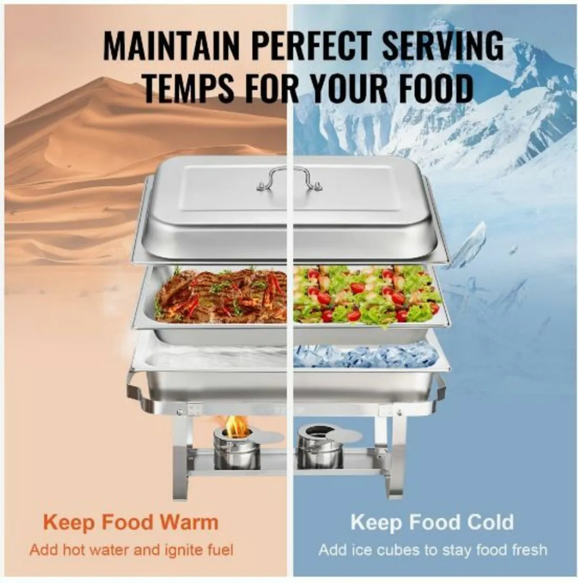 2-Pack Rectangle Chafing Dish Set - Image 4