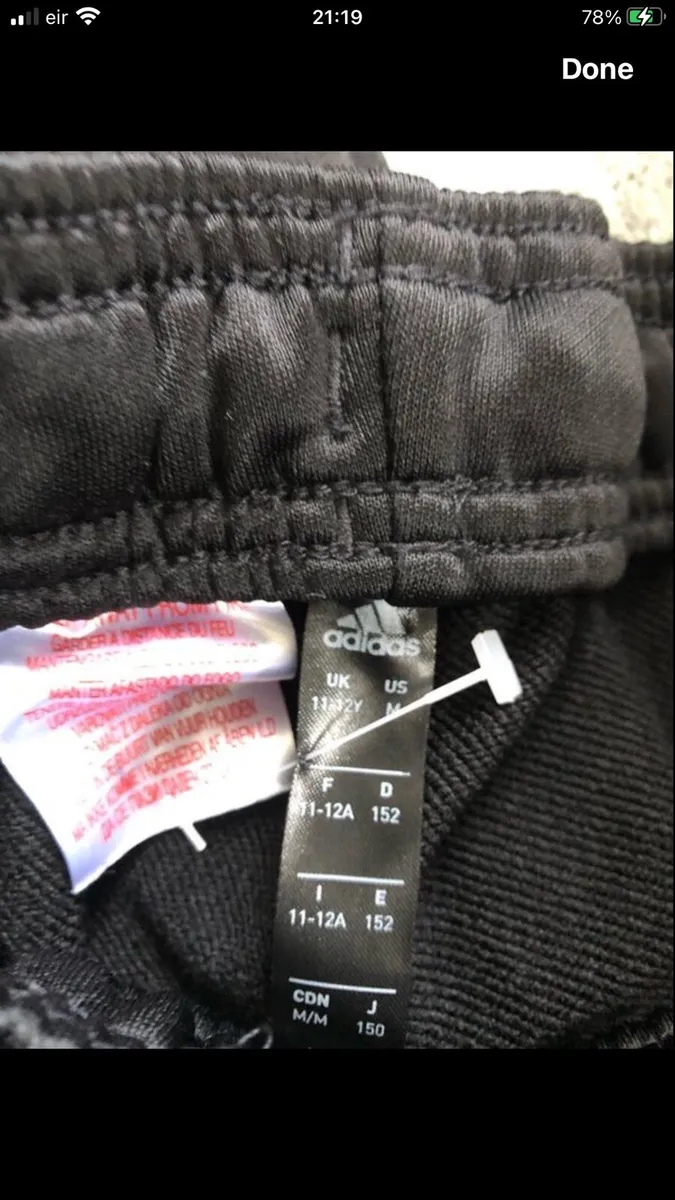 Boys new adidas bottoms age 11/12 €10 - Image 3