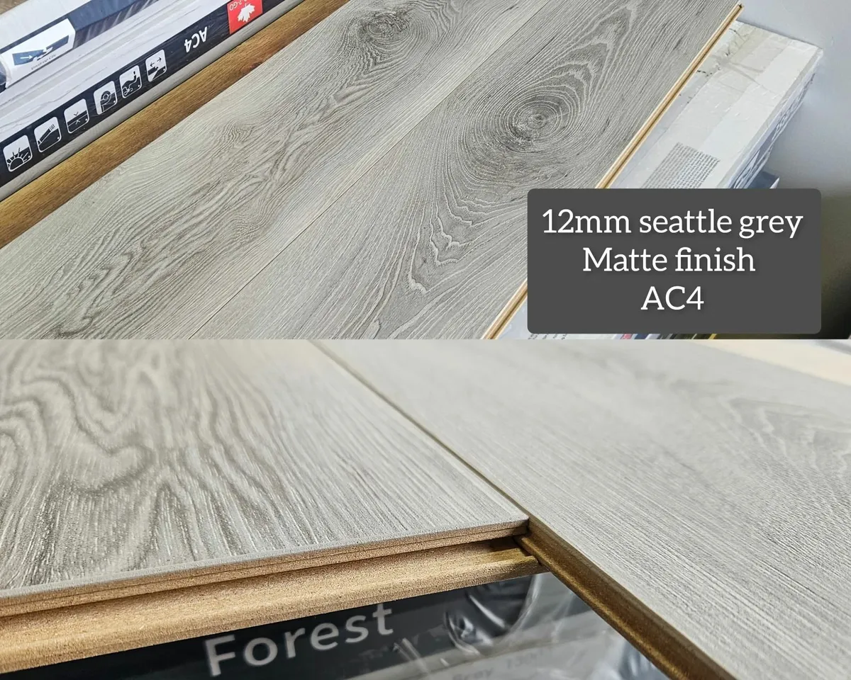 12mm Matte Finish Laminated Click Flooring - Free - Image 4