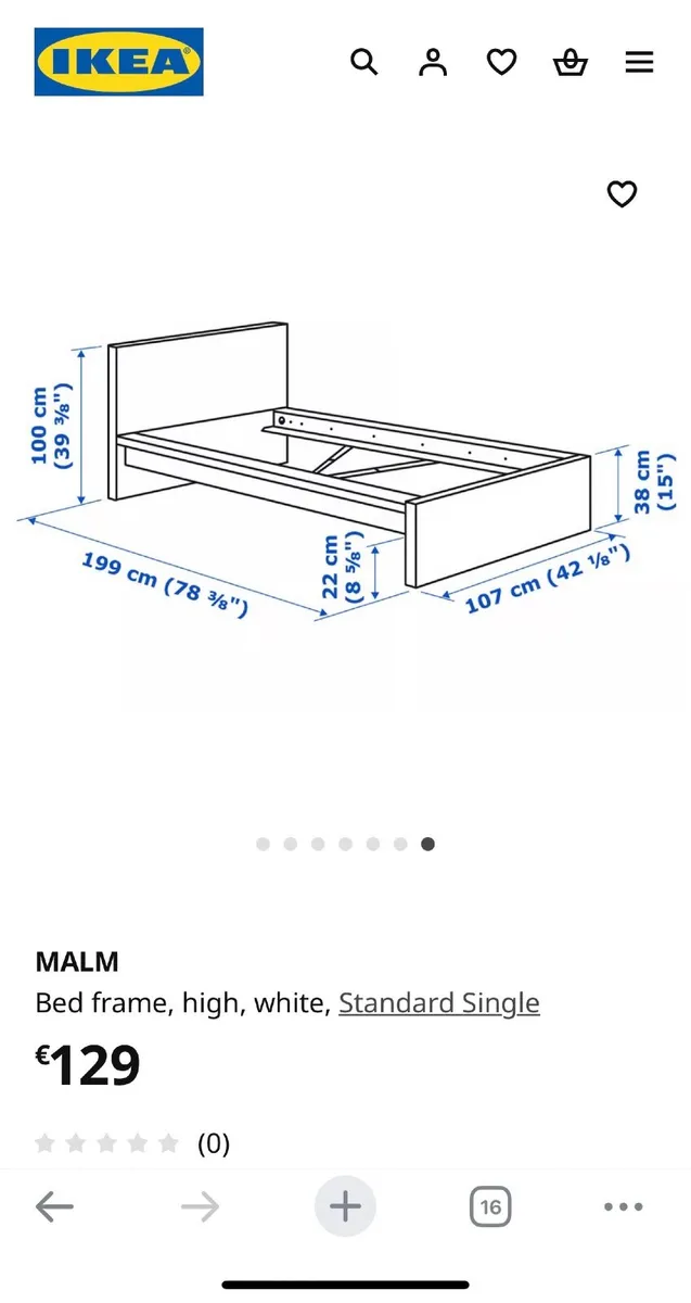 MALM bed frame, single - Image 2