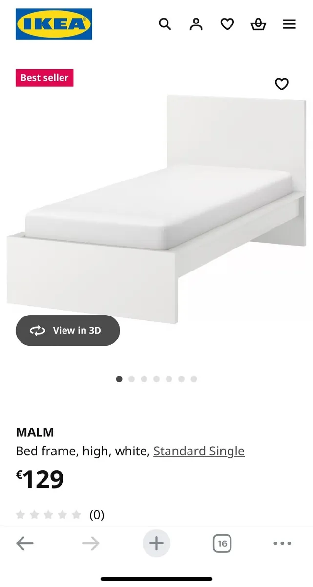 MALM bed frame, single - Image 1