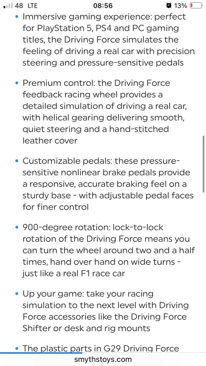 New Logitech G29 Racing Wheel Pedals Playstation - Image 2