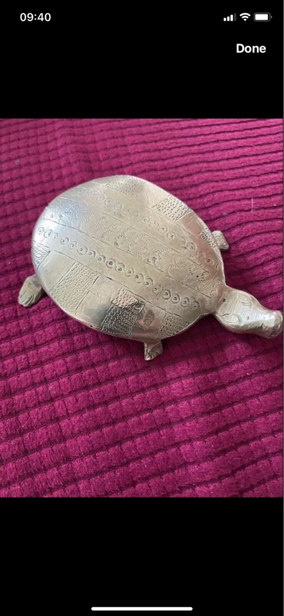 Brass Turtle Paperweight - Image 2