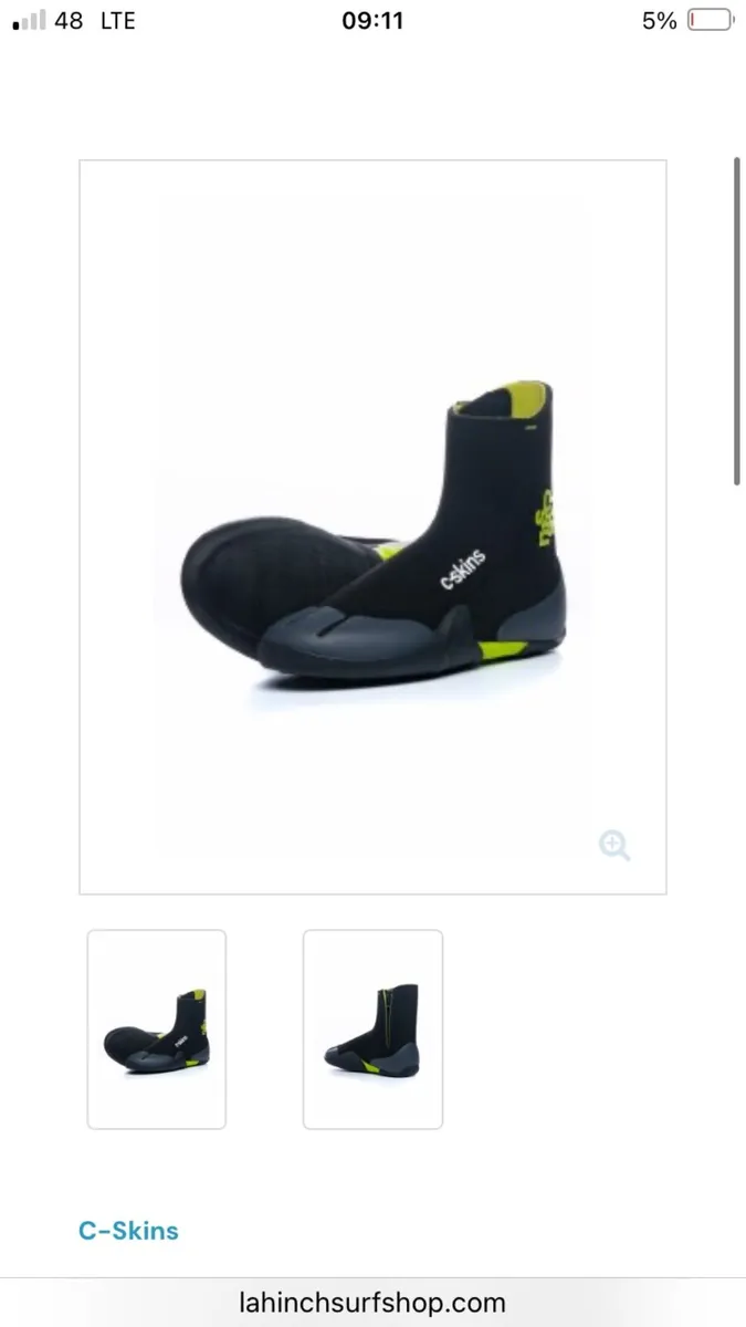 C Skins Junior Kids Booties Wetsuit XL