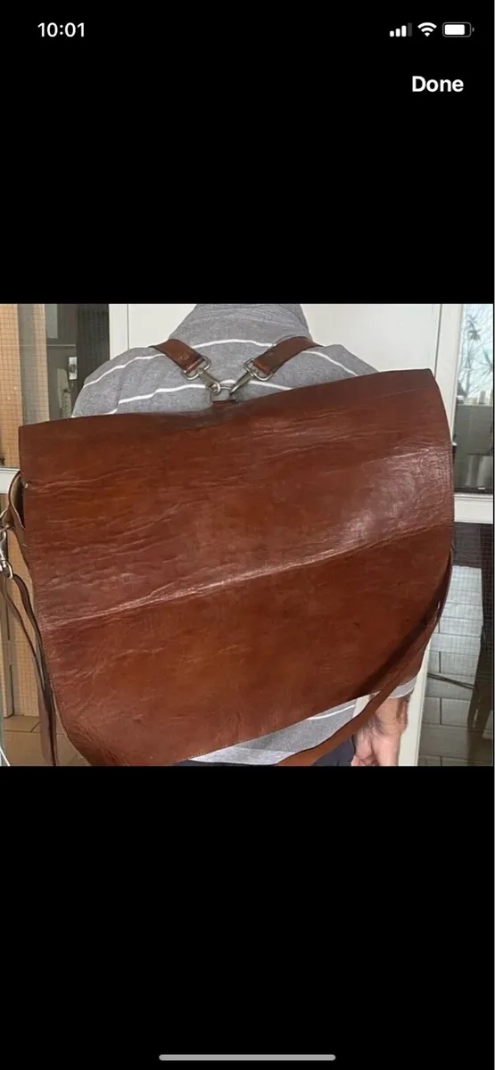 Extra Large Leather Messenger Bag/ Satchel - Image 2