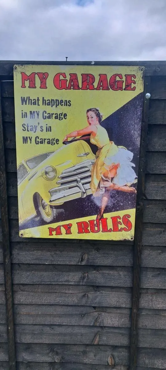 Large  my garage my ruals metal sign - Image 1