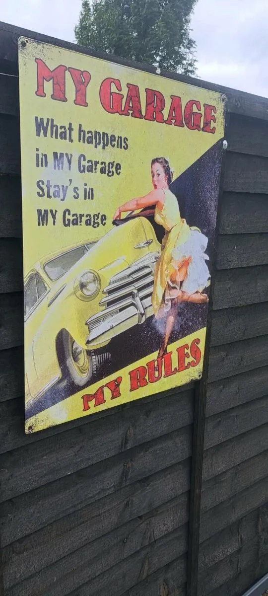 Large  my garage my ruals metal sign - Image 2