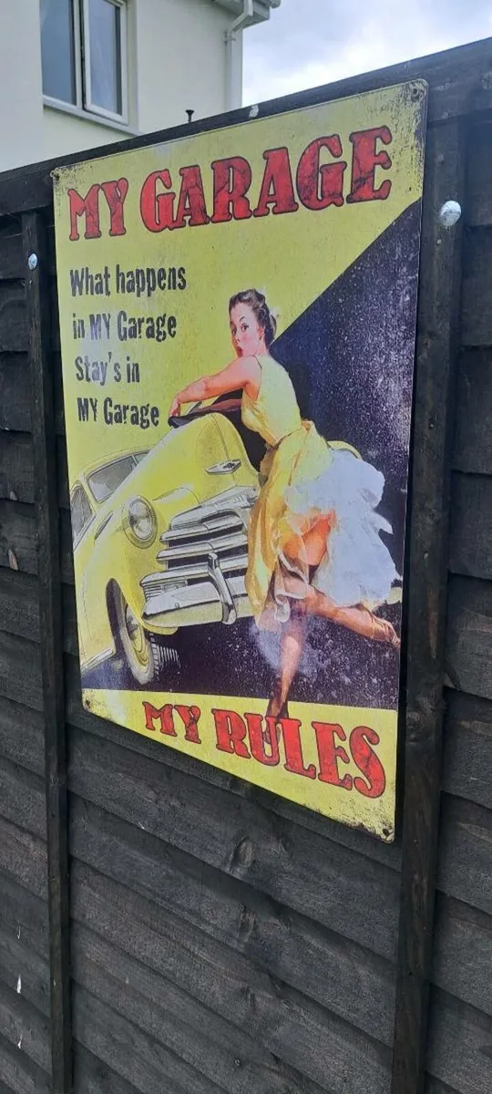 Large  my garage my ruals metal sign - Image 3