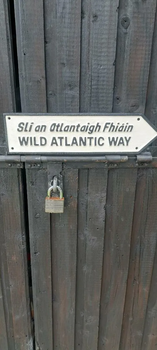 Wild Atlantic way cast iron sign - Image 1