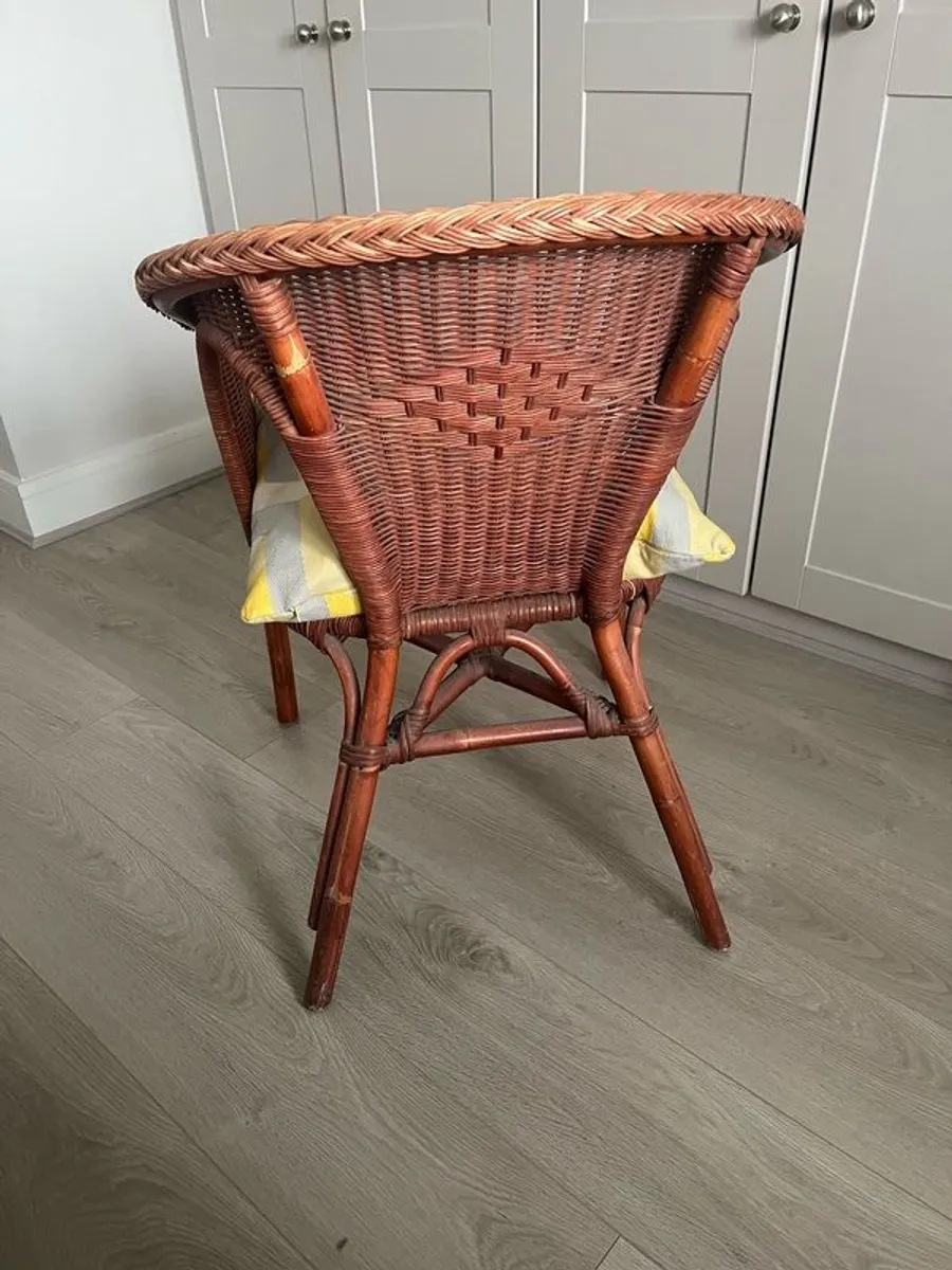 Brown Wicker Chair - Image 3