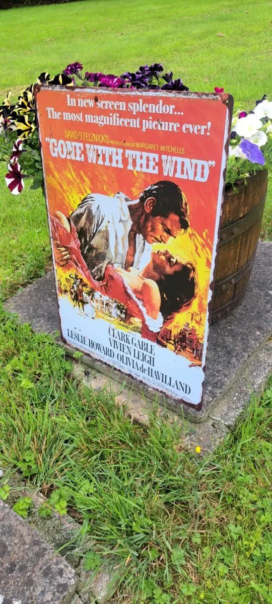 Large  gone with wind metal sign - Image 2