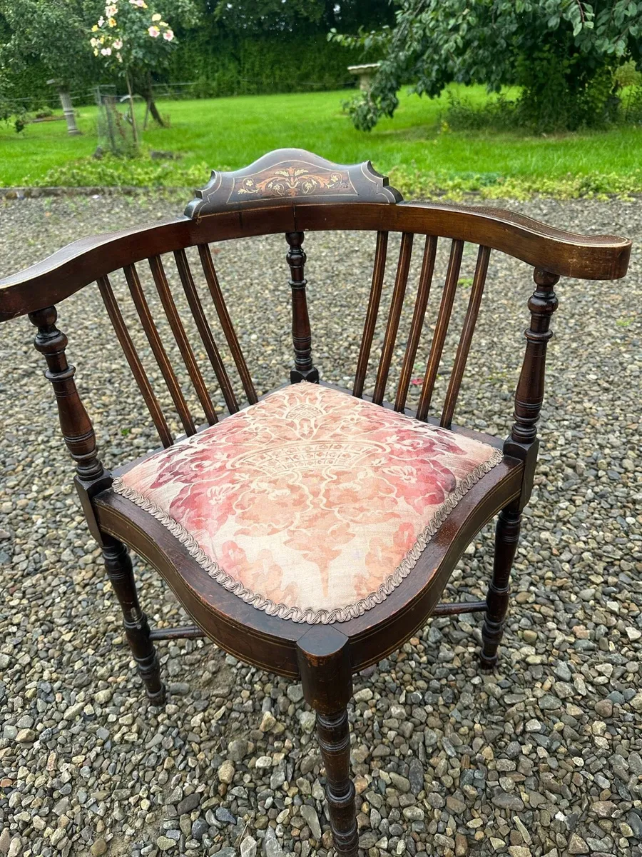 Stunning Edwardian Corner Chairs - Image 2
