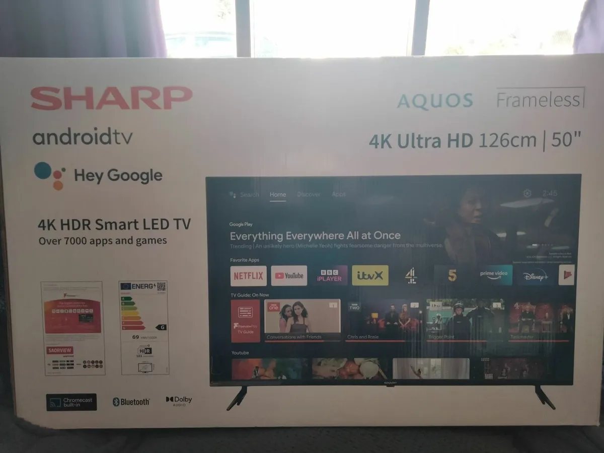 SHARP 4K Ultra HD 50" HDR Smart LED TV NEW - Image 1