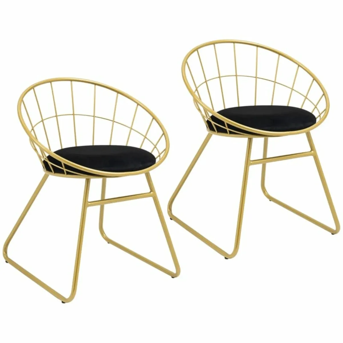 Dining Chairs Set of 2, Metal Wire Kitchen Chair w - Image 1