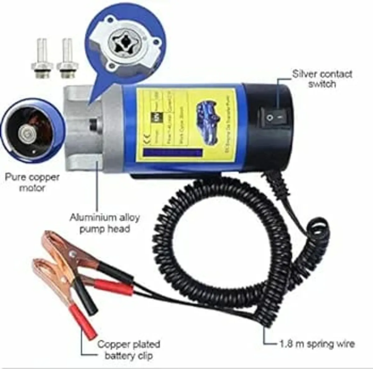12V 100W Oil Extractor Pump Oil Transfer Pump,Dies - Image 4