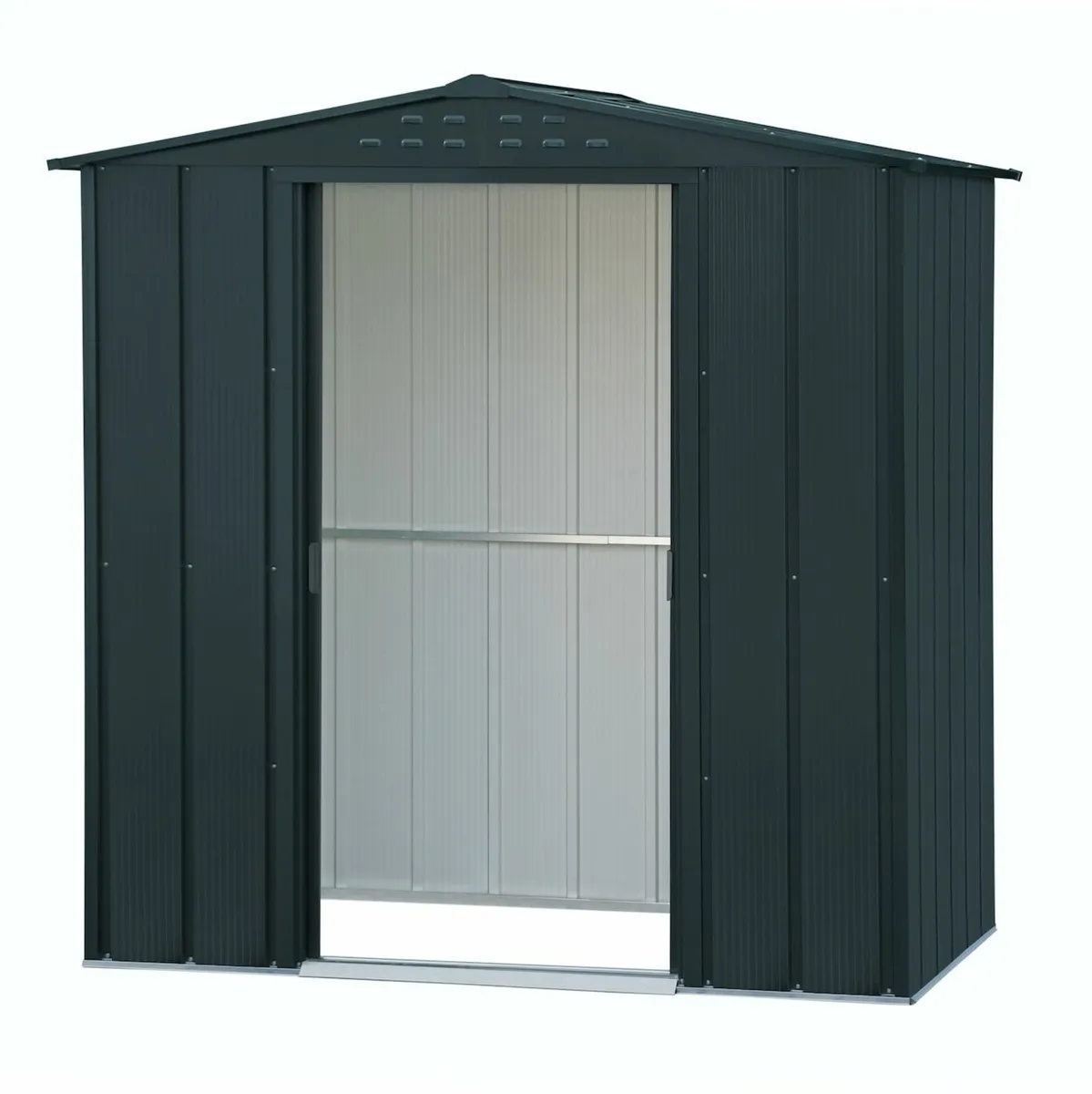 6x4 TOP Steel Sheds in Anthracite Grey. - Image 4