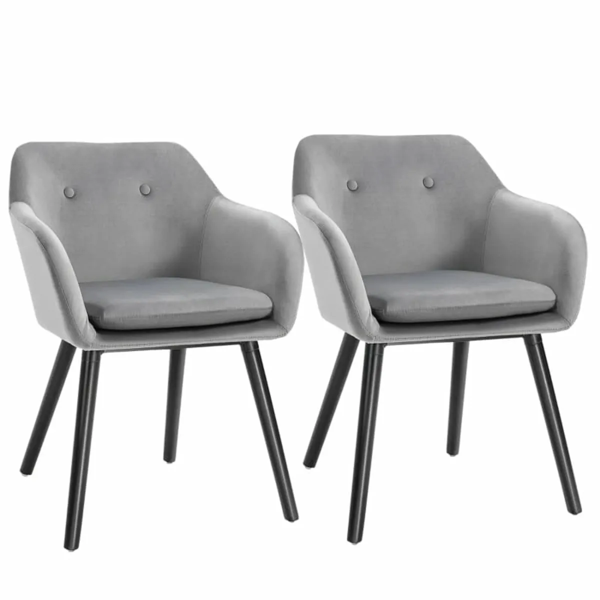 Dining Chairs Set of 2 Modern Upholstered Fabric V - Image 1