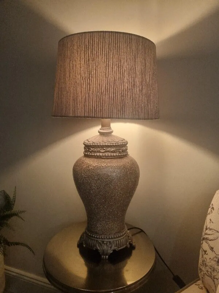 Mirrored mosaic lamp and shade - Image 3