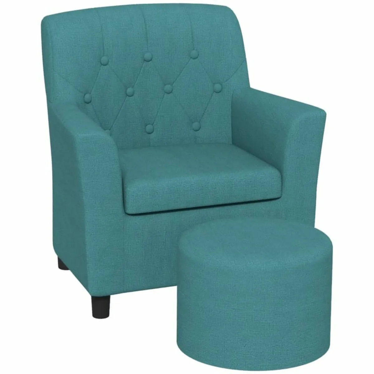 2PCs Kids Sofa Set with Footrest, for Playroom, Be - Image 1