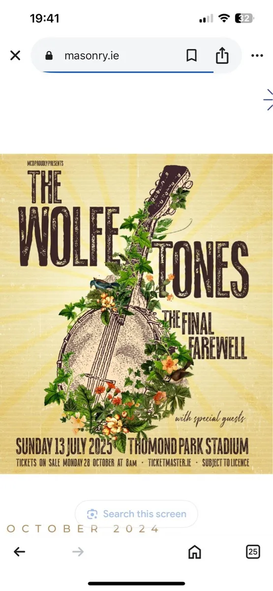 4 Wolfe tones tickets