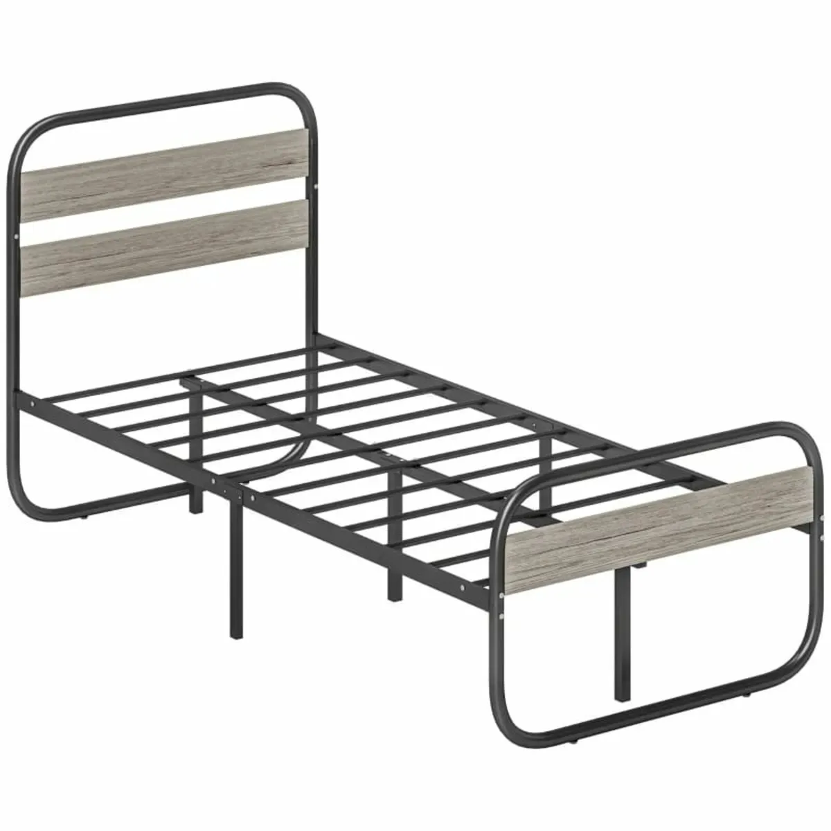 3ft Single Bed Frame, Industrial Style Metal Platf - Image 1