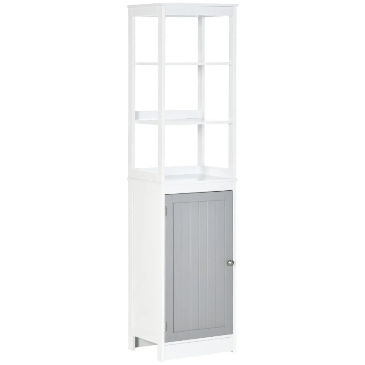 Tall Bathroom Cabinet Free Standing Slimline Cupbo - Image 1