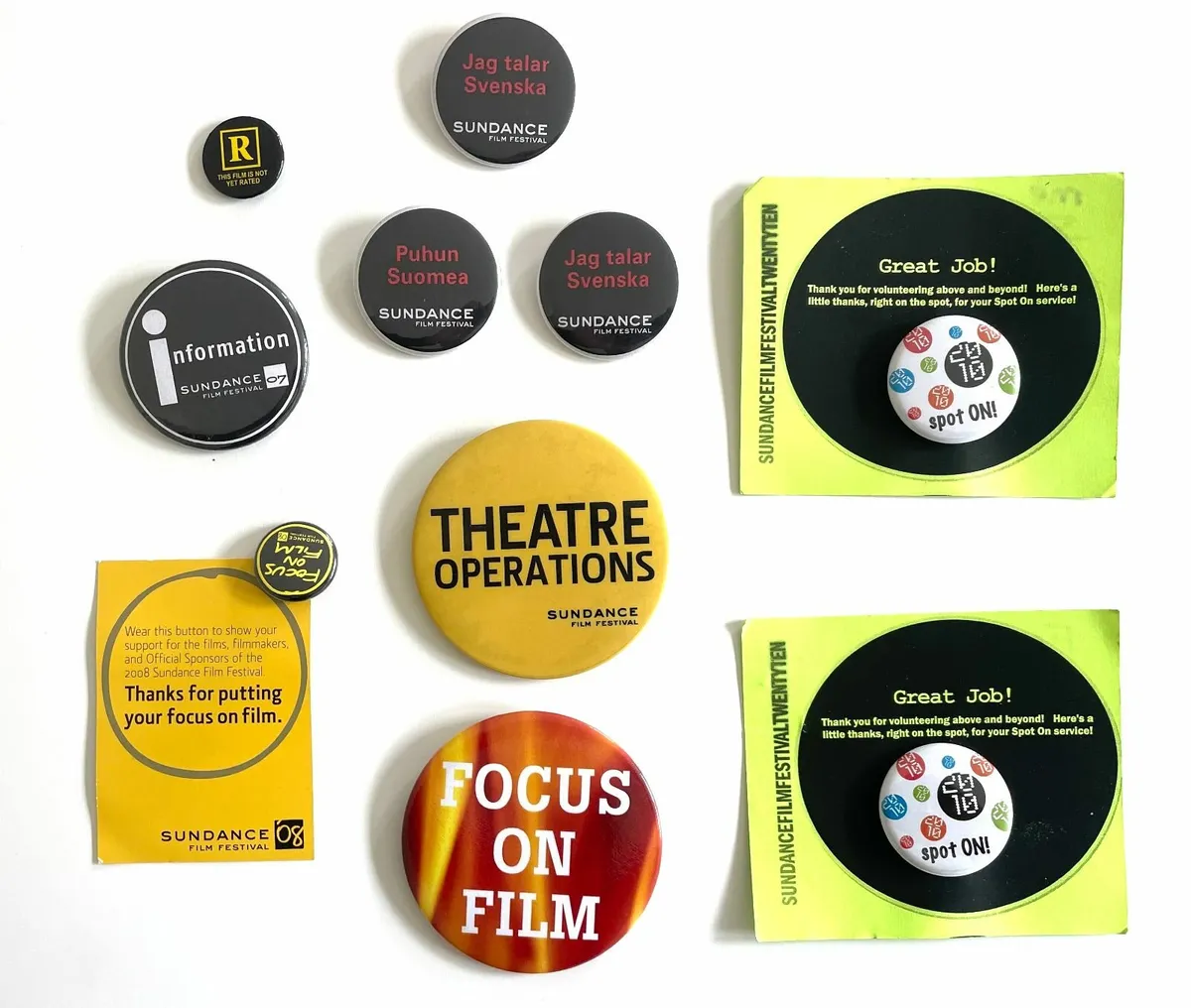 SUNDANCE Film Festival VINTAGE Badges