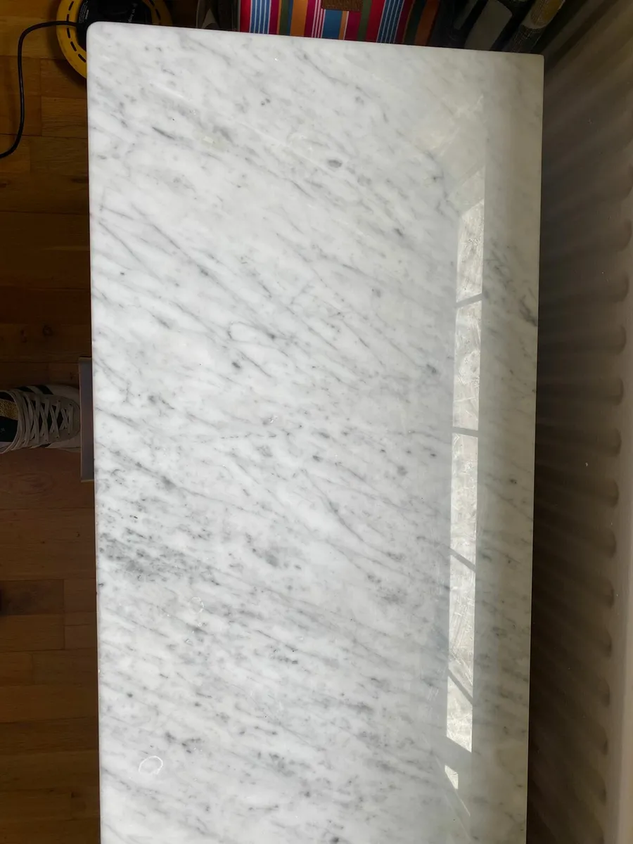 Karma 2 Door, 1 Drawer Marble Top TV Stand - Image 3